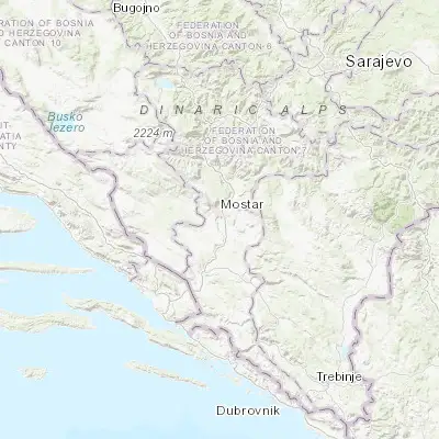 Map showing location of Rodoč (43.314530, 17.802900)