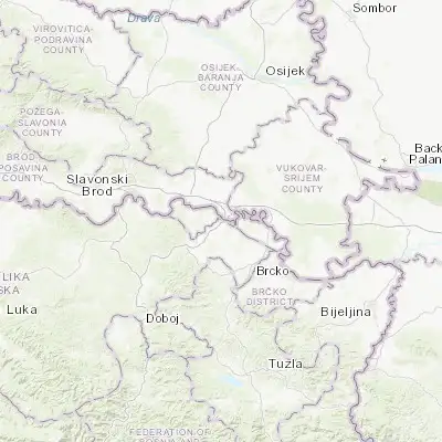 Map showing location of Šamac (45.059870, 18.467560)