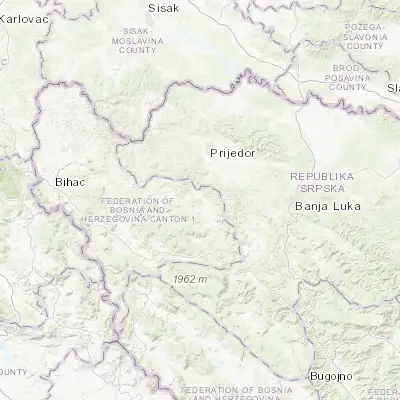 Map showing location of Sanski Most (44.766700, 16.667000)