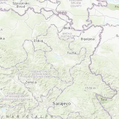 Map showing location of Šerići (44.466740, 18.563700)