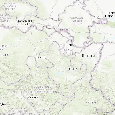 Map showing location of Srebrenik (44.708190, 18.488340)