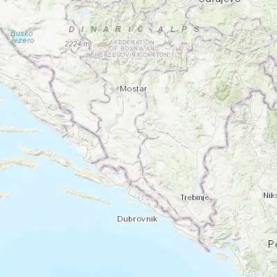 Map showing location of Stolac (43.084000, 17.959950)
