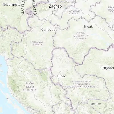 Map showing location of Šumatac (45.097430, 15.858180)