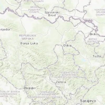 Map showing location of Teslić (44.606390, 17.859720)