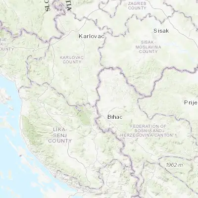 Map showing location of Tržačka Raštela (44.975970, 15.784890)