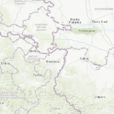Map showing location of Velika Obarska (44.804610, 19.161830)