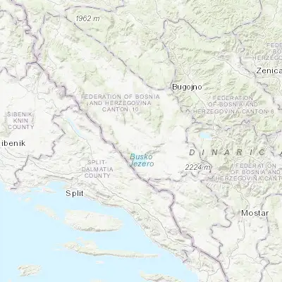 Map showing location of Vidoši (43.771390, 17.028330)
