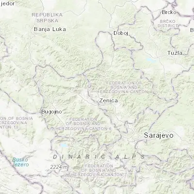 Map showing location of Zenica (44.201690, 17.903970)
