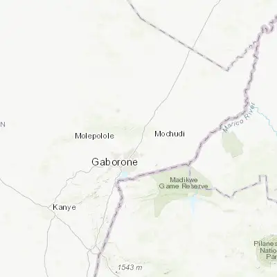 Map showing location of Bokaa (-24.450000, 26.016670)