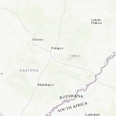 Map showing location of Letsheng (-22.663840, 27.223900)