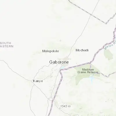 Map showing location of Metsemotlhaba (-24.551390, 25.803060)