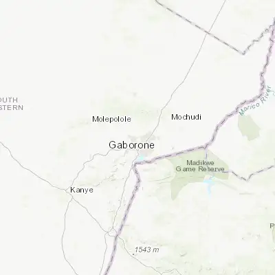 Map showing location of Mmopone (-24.566940, 25.874170)