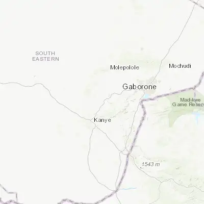 Map showing location of Mosopa (-24.771800, 25.421560)