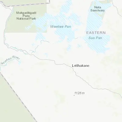 Map showing location of Orapa (-21.311500, 25.376420)