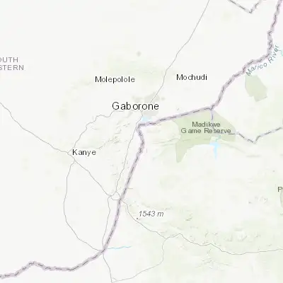 Map showing location of Ramotswa (-24.871580, 25.869890)