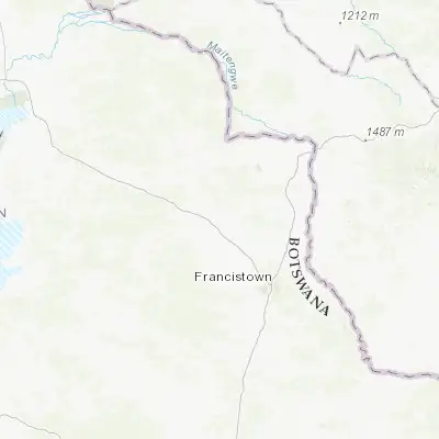 Map showing location of Sebina (-20.866670, 27.250000)