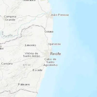 Map showing location of Abreu e Lima (-7.911670, -34.902780)