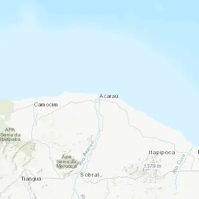 Map showing location of Acaraú (-2.885560, -40.120000)