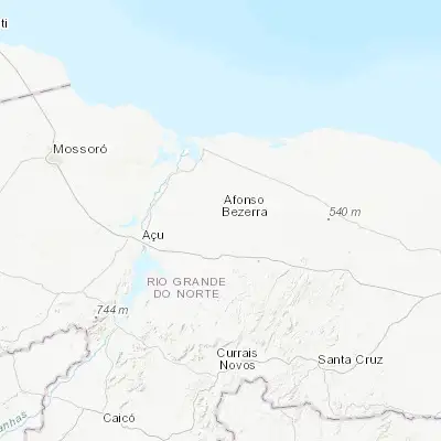 Map showing location of Afonso Bezerra (-5.498330, -36.505560)