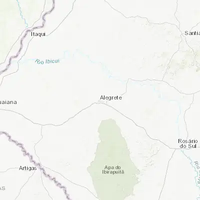 Map showing location of Alegrete (-29.783060, -55.791940)