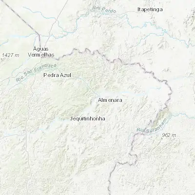 Map showing location of Almenara (-16.183610, -40.694440)