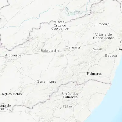 Map showing location of Altinho (-8.489720, -36.059440)