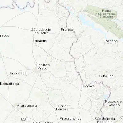 Map showing location of Altinópolis (-21.025560, -47.373890)