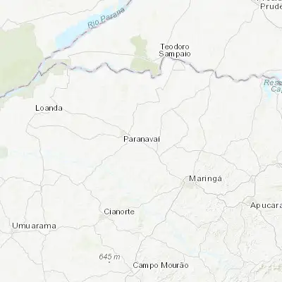 Map showing location of Alto Paraná (-23.128890, -52.318890)