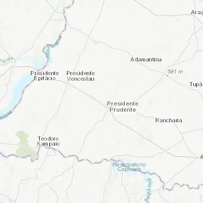 Map showing location of Álvares Machado (-22.079440, -51.471940)