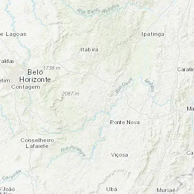 Map showing location of Alvinópolis (-20.106670, -43.048890)