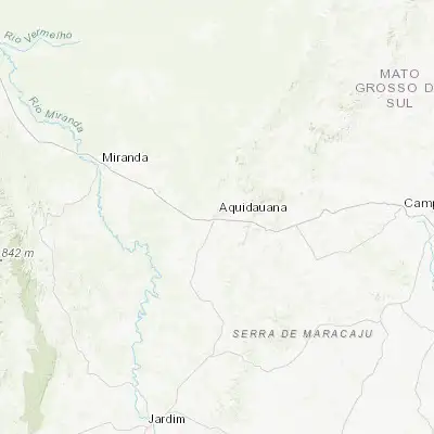 Map showing location of Anastácio (-20.483610, -55.806940)