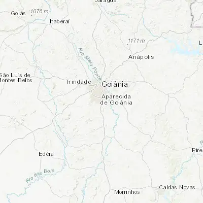 Map showing location of Aparecida de Goiânia (-16.823330, -49.243890)