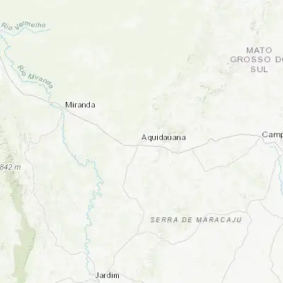 Map showing location of Aquidauana (-20.471110, -55.787220)