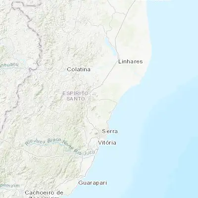 Map showing location of Aracruz (-19.820280, -40.273330)