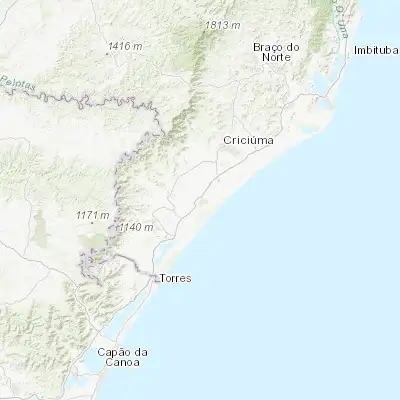 Map showing location of Araranguá (-28.935750, -49.495380)