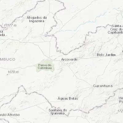 Map showing location of Arcoverde (-8.418890, -37.053890)