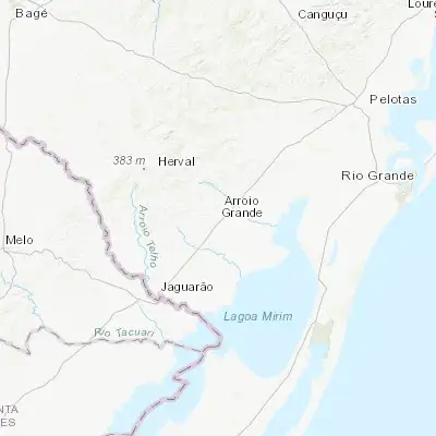 Map showing location of Arroio Grande (-32.237500, -53.086940)