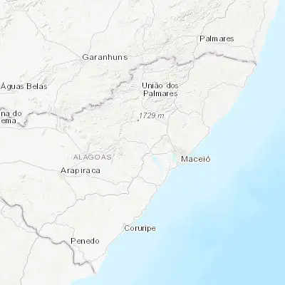 Map showing location of Atalaia (-9.501940, -36.022780)