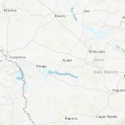 Map showing location of Avaré (-23.098610, -48.925830)