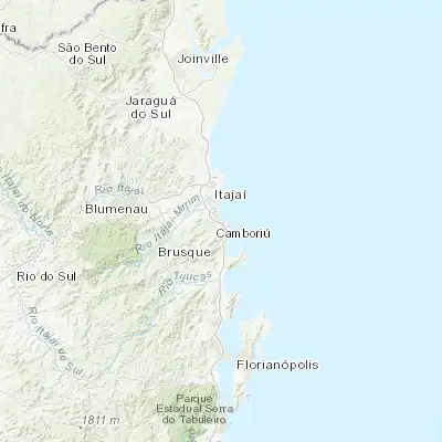 Map showing location of Balneário Camboriú (-26.990560, -48.634720)