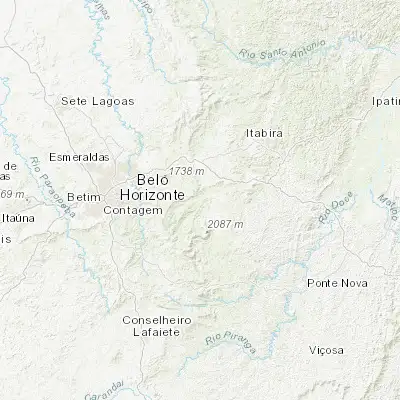 Map showing location of Barão de Cocais (-19.945830, -43.487220)