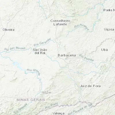 Map showing location of Barbacena (-21.225830, -43.773610)