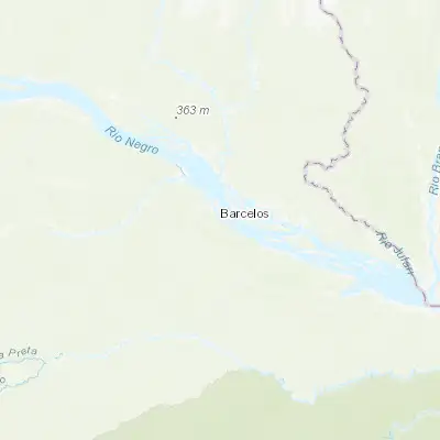 Map showing location of Barcelos (-0.973570, -62.926900)