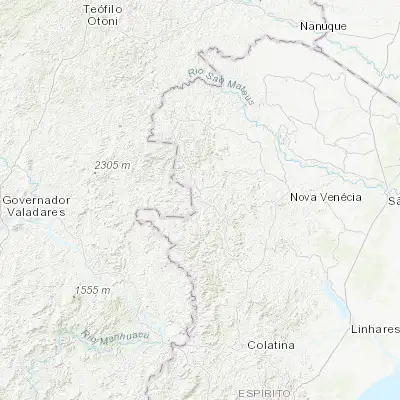 Map showing location of Barra de São Francisco (-18.755000, -40.890830)