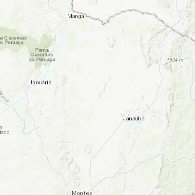 Map showing location of Barreiro do Jaíba (-15.615320, -43.591870)