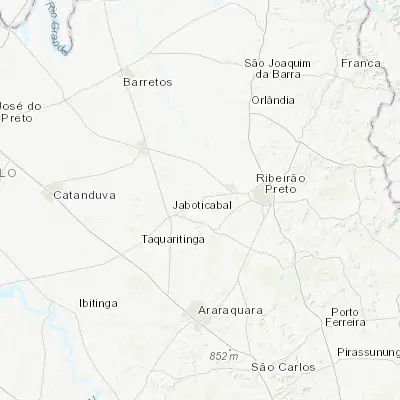 Map showing location of Barrinha (-21.193610, -48.163890)