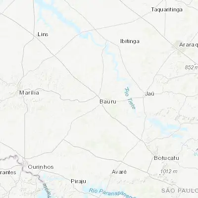 Map showing location of Bauru (-22.314720, -49.060560)