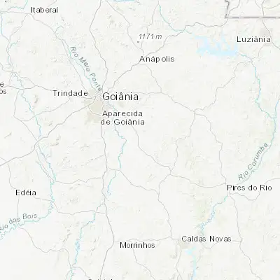 Map showing location of Bela Vista de Goiás (-16.972780, -48.953330)