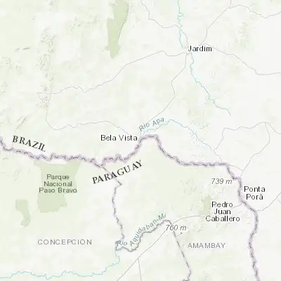 Map showing location of Bela Vista (-22.108890, -56.521110)