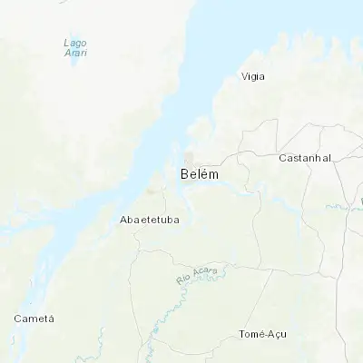 Map showing location of Belém (-1.455830, -48.504440)
